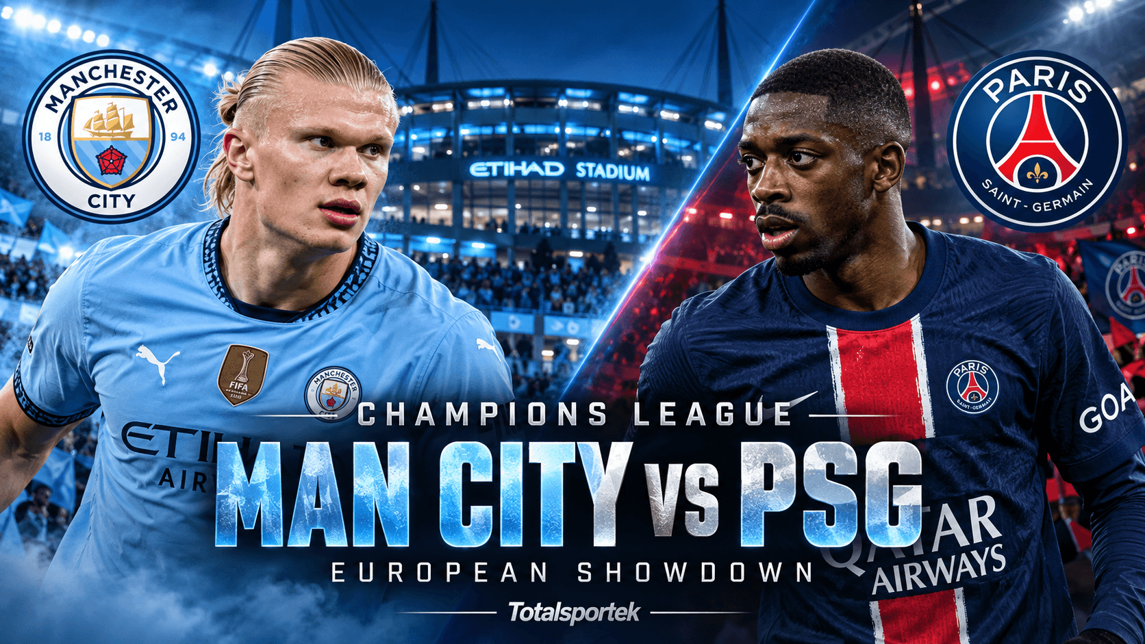 Manchester City vs Paris Saint-Germain: European Showdown Preview on Totalsportek